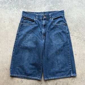 Y2K Levis 579‎ Baggy Denim Shorts Mens W33 Blue Cotton Casual